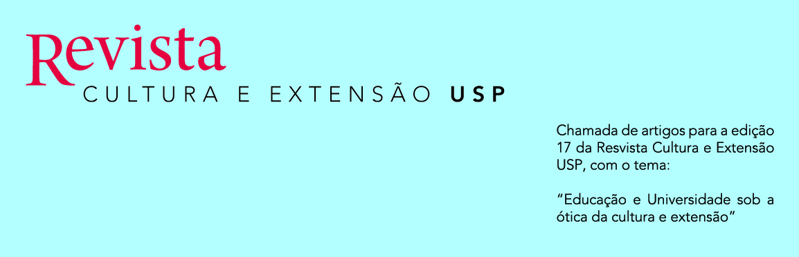 (Português) Revista Cultura e Extensão USP abre chamada para artigos de docentes e pesquisadores