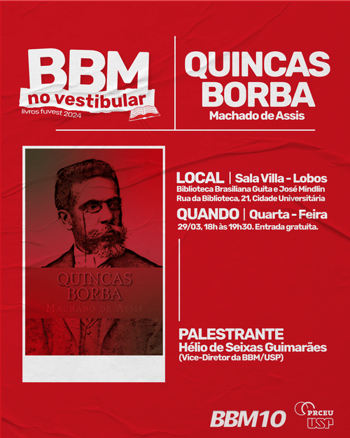 Cartaz do evento BBM no Vestibular - Quincas Borba.