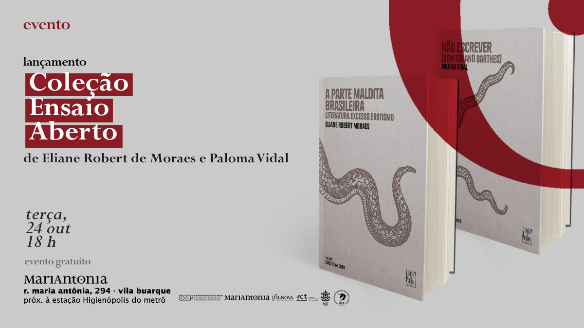 Obras de Eliane Robert de Moraes e Paloma Vidal inauguram Coleção Ensaio Aberto