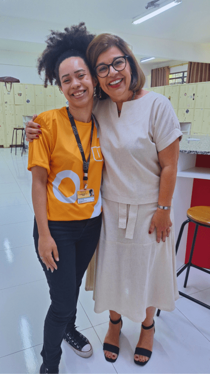 20250724 Marli Quadros Leite e Paula Eugenia da Silva Foto Elcio Silva | Projeto especial da USP leva estudantes para inspirar jovens em 421 escolas públicas do estado de São Paulo 20250724 Marli Quadros Leite E Paula Eugênia Da Silva Foto Elcio Silva
